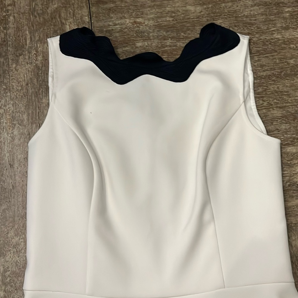 Sail to Sable navy/white with bright gold exposed zipper size 0 dress. Worn once - Picture 2 of 8
